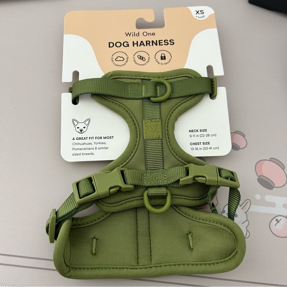 Wild One Dog Harness in Moss
